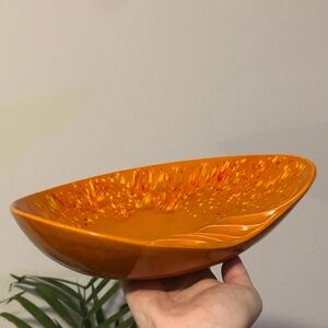 Atomic Age Orange Oblong Ashtray